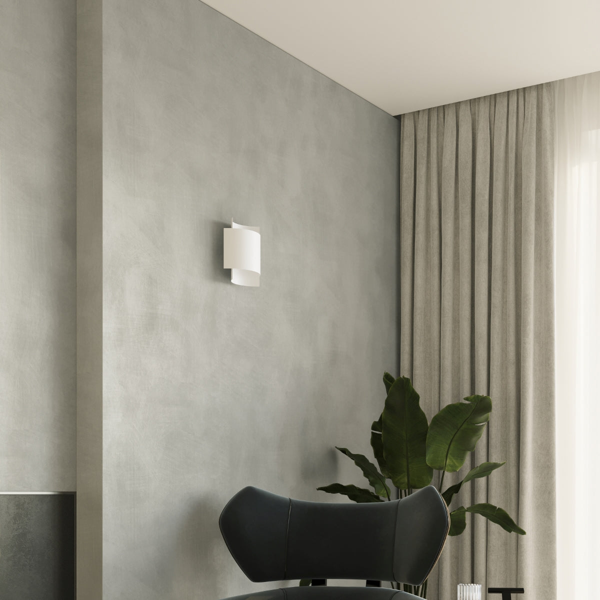 Applique Double Arc Métal Blanc