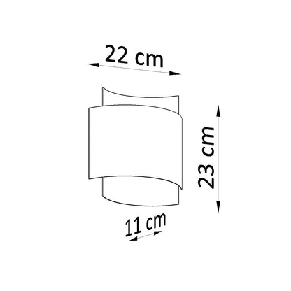 Applique Double Arc Métal Blanc