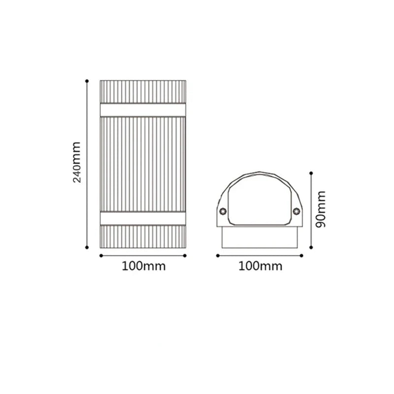 Applique Extérieure Cylindre LED IP65