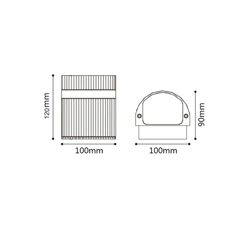 Applique Extérieure Cylindre LED IP65