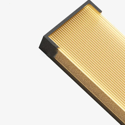 Applique Ext. Solaire LED Alu Noir Cannelée