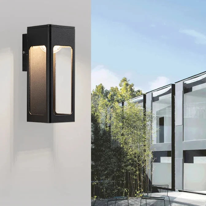 Applique Extérieure LED Alu Noire Haut/Bas