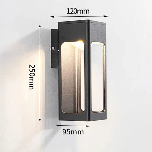 Applique Extérieure LED Alu Noire Haut/Bas