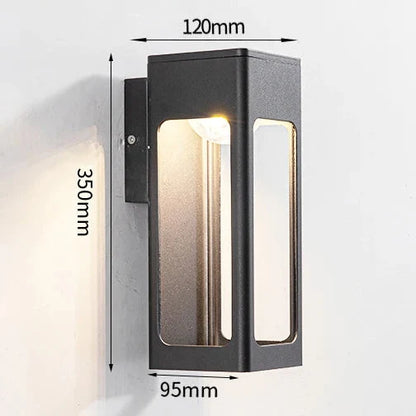 Applique Extérieure LED Alu Noire Haut/Bas