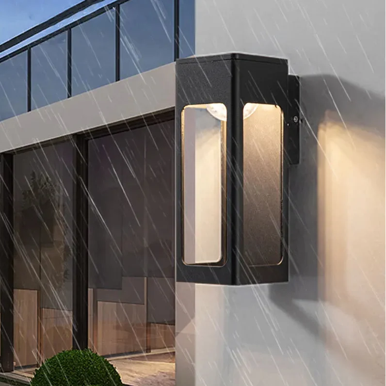 Applique Extérieure LED Alu Noire Haut/Bas