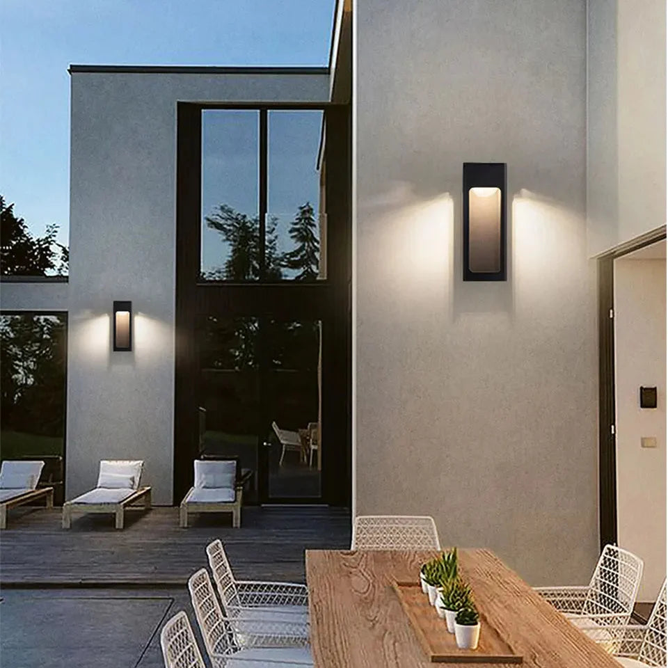 Applique Extérieure LED Alu Noire Haut/Bas
