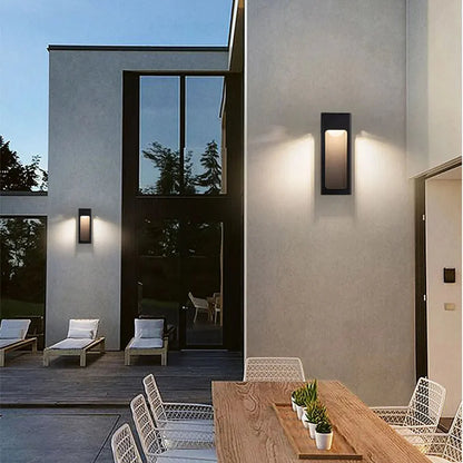Applique Extérieure LED Alu Noire Haut/Bas