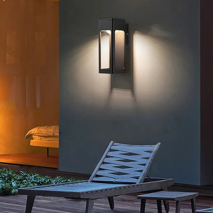 Applique Extérieure LED Alu Noire Haut/Bas