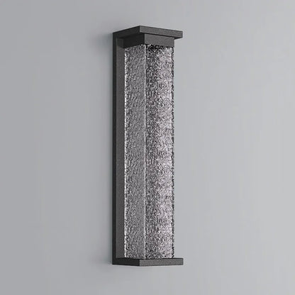 Applique Ext. LED Noire Effet Vague d'Eau IP65