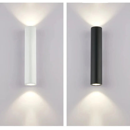 Applique Ext. Tube LED Alu Noire ou Blanche
