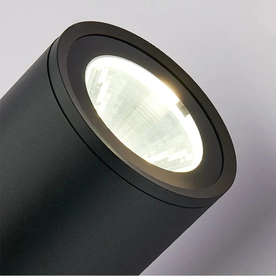 Applique Ext. Tube LED Alu Noire ou Blanche