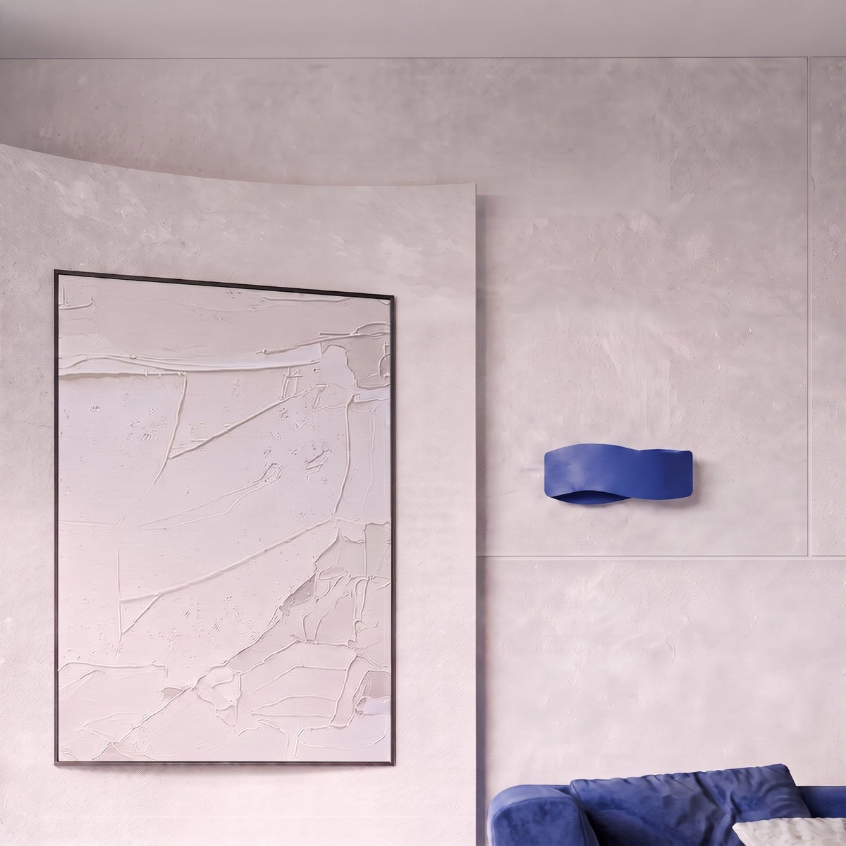 Applique Flux 30 Vague Acier Bleu Outremer