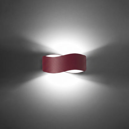 Applique Flux 30 Vague Acier Bordeaux