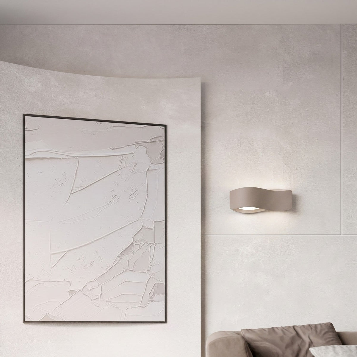 Applique Flux 30 Vague Acier Taupe