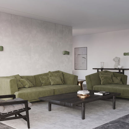 Applique Flux 30 Vague Acier Vert Olive