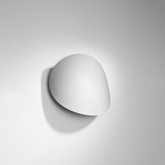 Applique Ombre Douce Galet Métal Blanc Mat