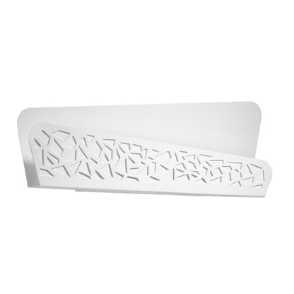 Applique Géométrique Ajourée Métal Blanc