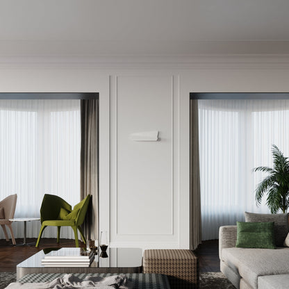 Applique Géométrique Ajourée Métal Blanc