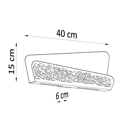 Applique Géométrique Ajourée Métal Blanc
