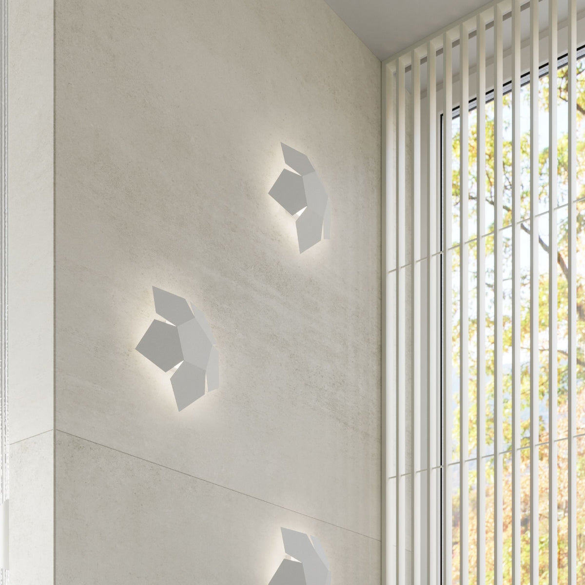 Applique Géométrique Pentagone Blanche