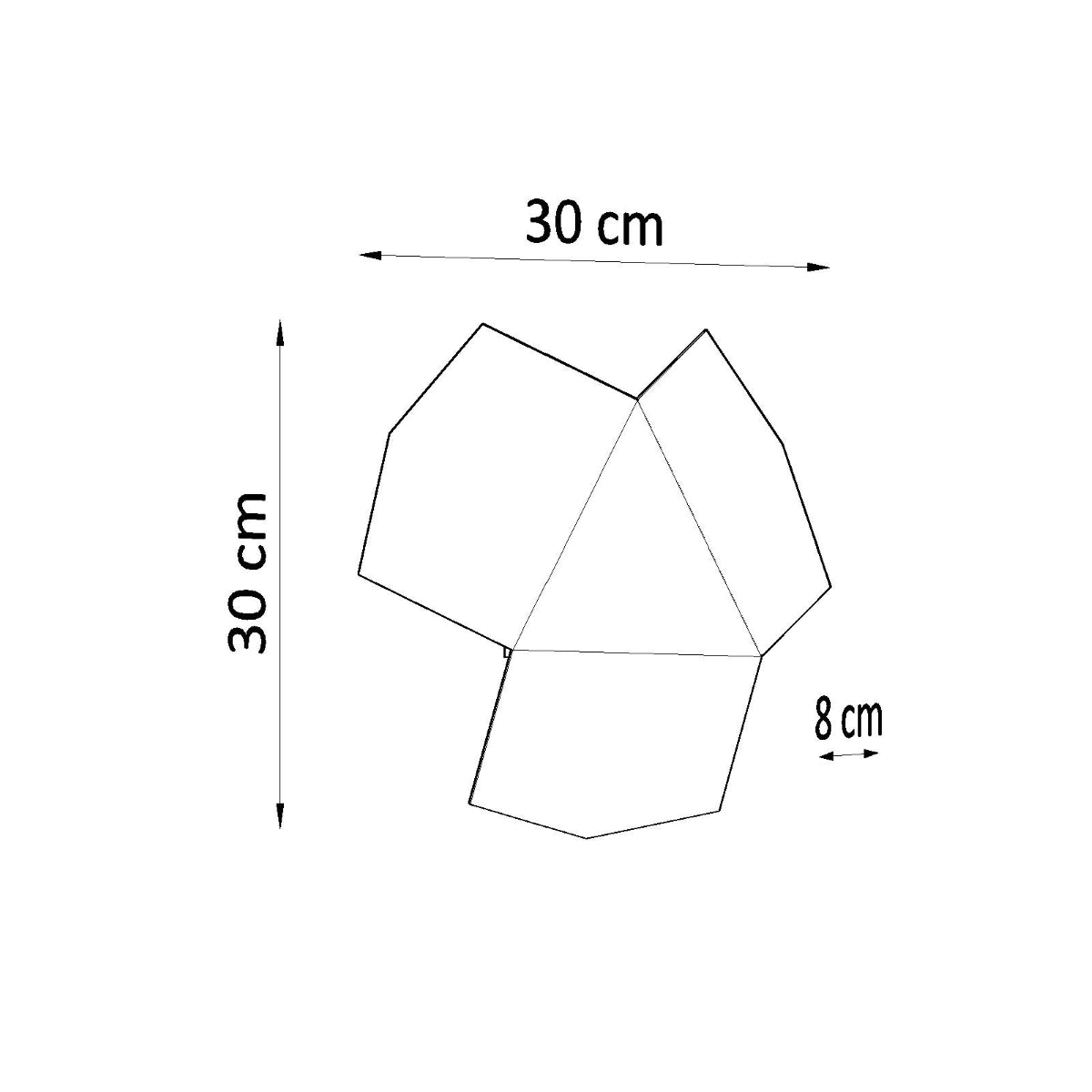 Applique Géométrique Tre Blanche