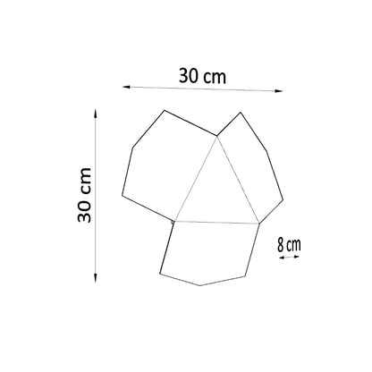 Applique Géométrique Tre Blanche