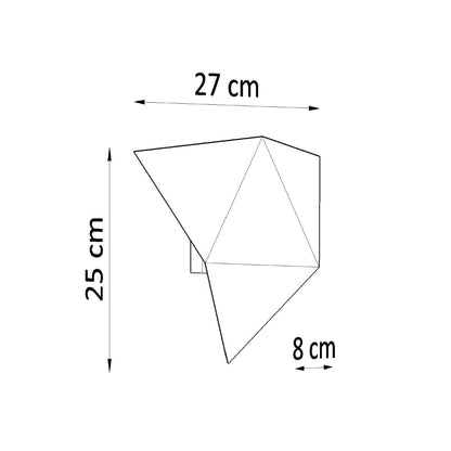Applique Géométrique Triangle Noire