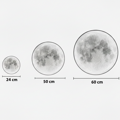 Applique Lune LED Ronde Effet Relief Lunaire