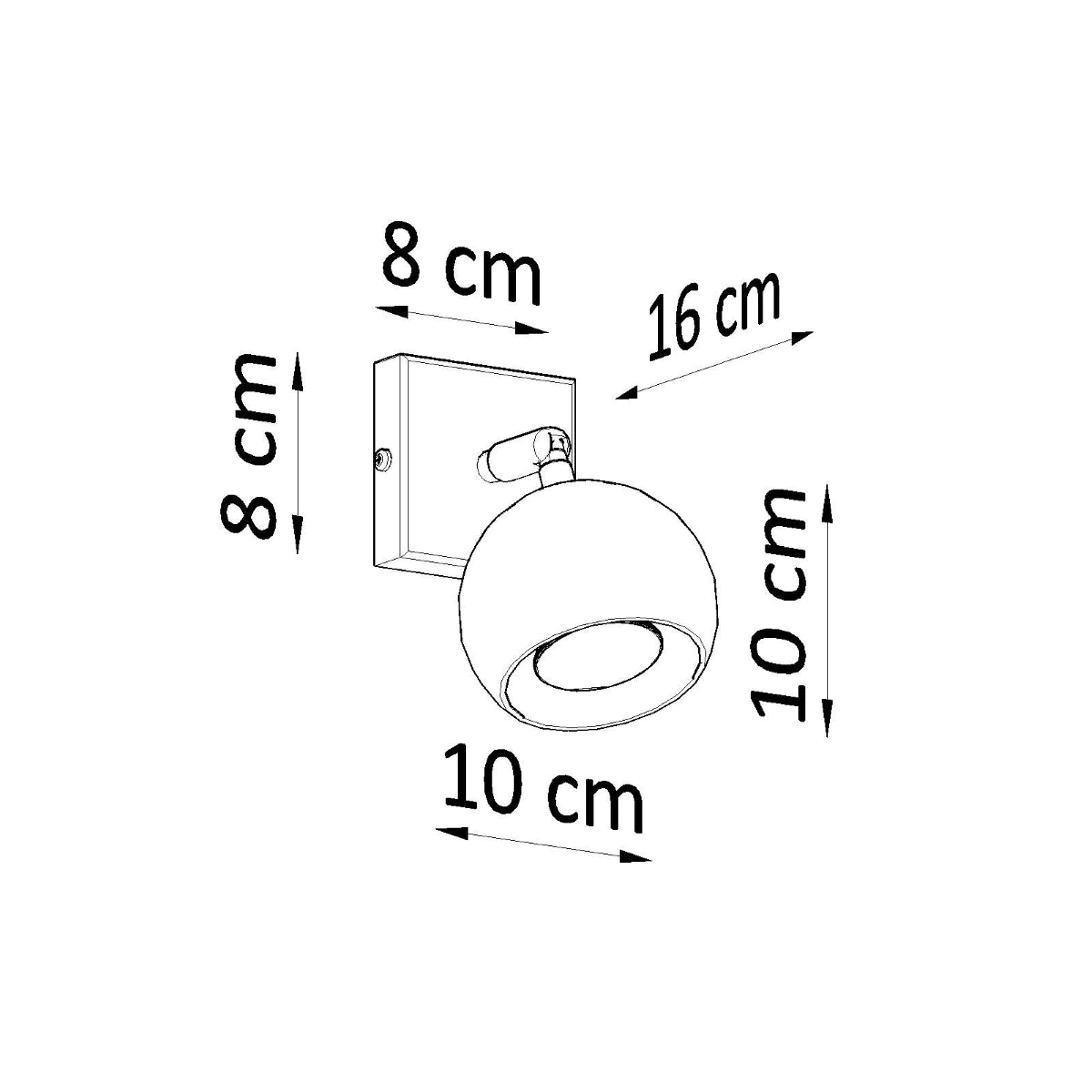 Applique Oculaire Spot Orientable Blanche