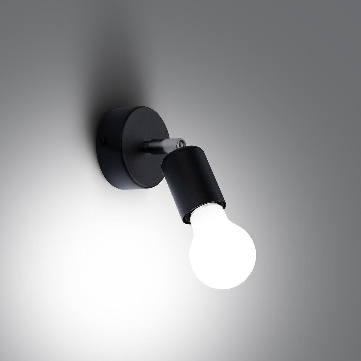 Applique Orientable Spot Minimaliste Acier Noir