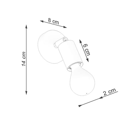 Applique Orientable Spot Minimaliste Acier Noir