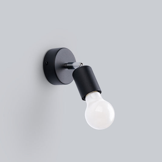 Applique Orientable Spot Minimaliste Acier Noir