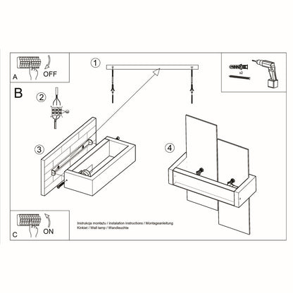 Applique Panneaux Horizontal Blanche