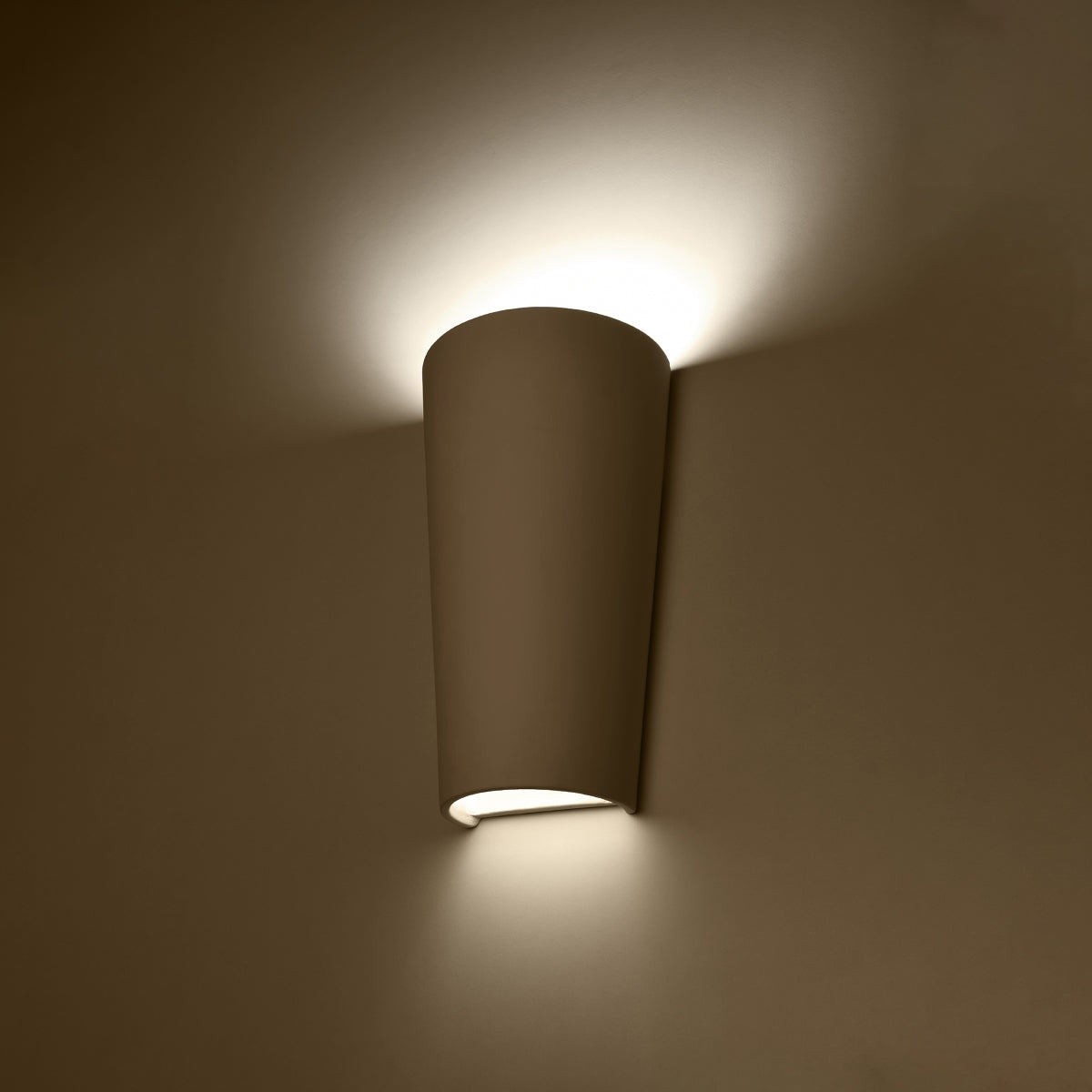 Applique Pot Céramique Blanche Haut/Bas