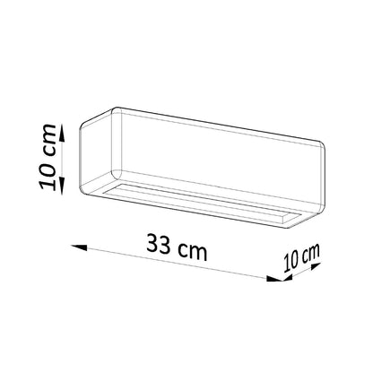 Applique Rectangle Céramique Blanche