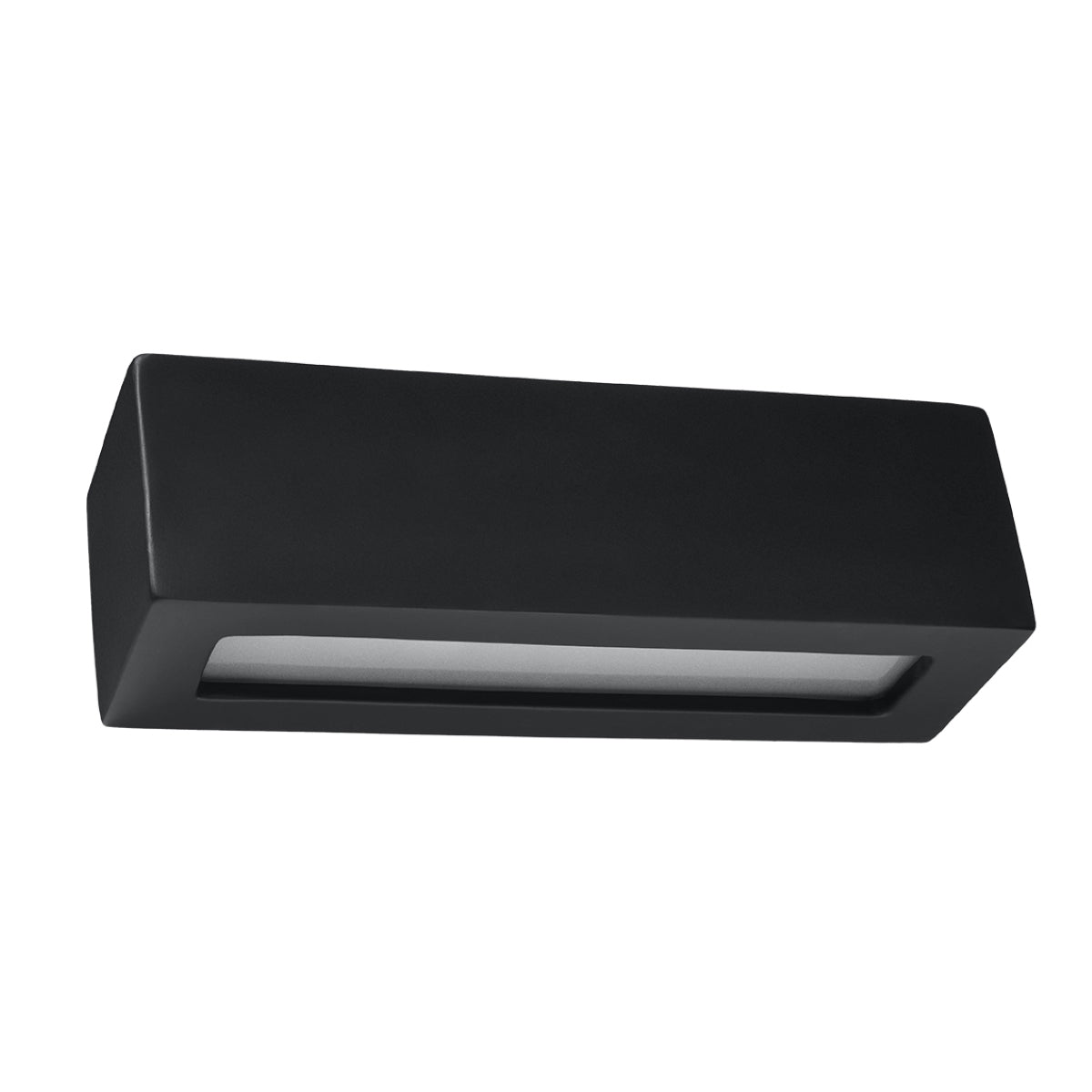 Applique rectangle céramique noire E27 haut / bas