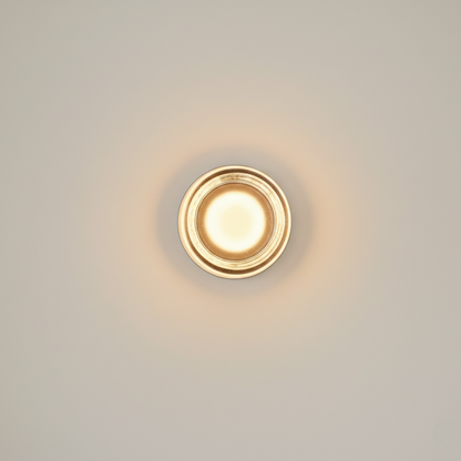 Applique ronde LED en acrylique fumé vintage