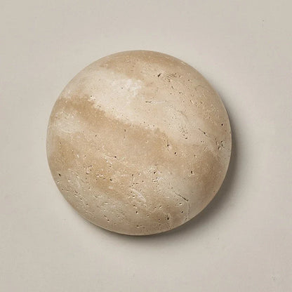 Applique Ronde Travertin Effet Lune