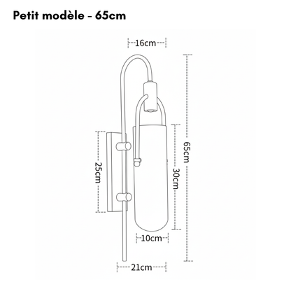 Applique Verre Opalin et Laiton Doré