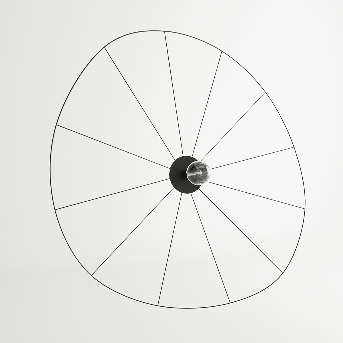 Applique Plafonnier Ronde Filaire Noir 110 cm
