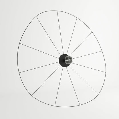 Applique Plafonnier Ronde Filaire Noir 110 cm