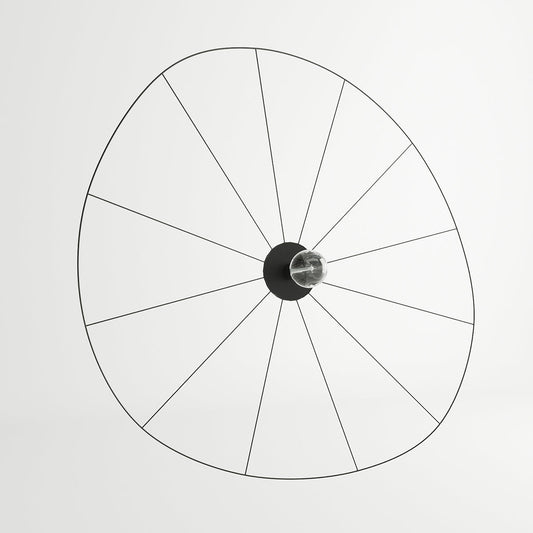 Applique Plafonnier Ronde Filaire Noir 110 cm