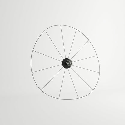 Applique Plafonnier Ronde Filaire Noir 140 cm