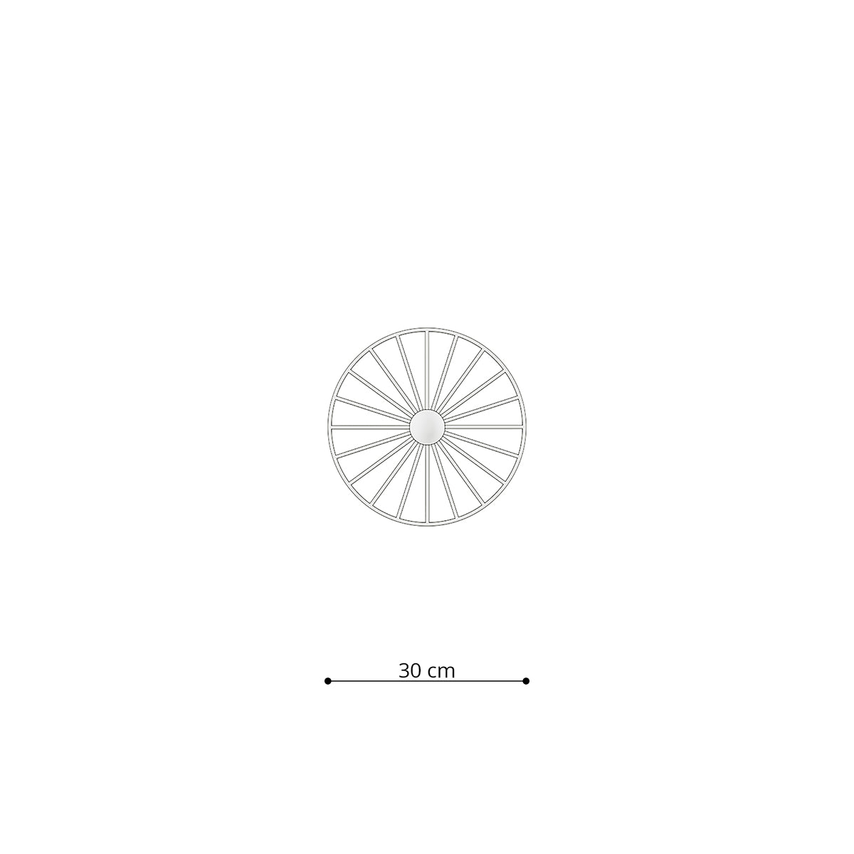 Applique Plafonnier Modulable Ronde 30 cm Noir