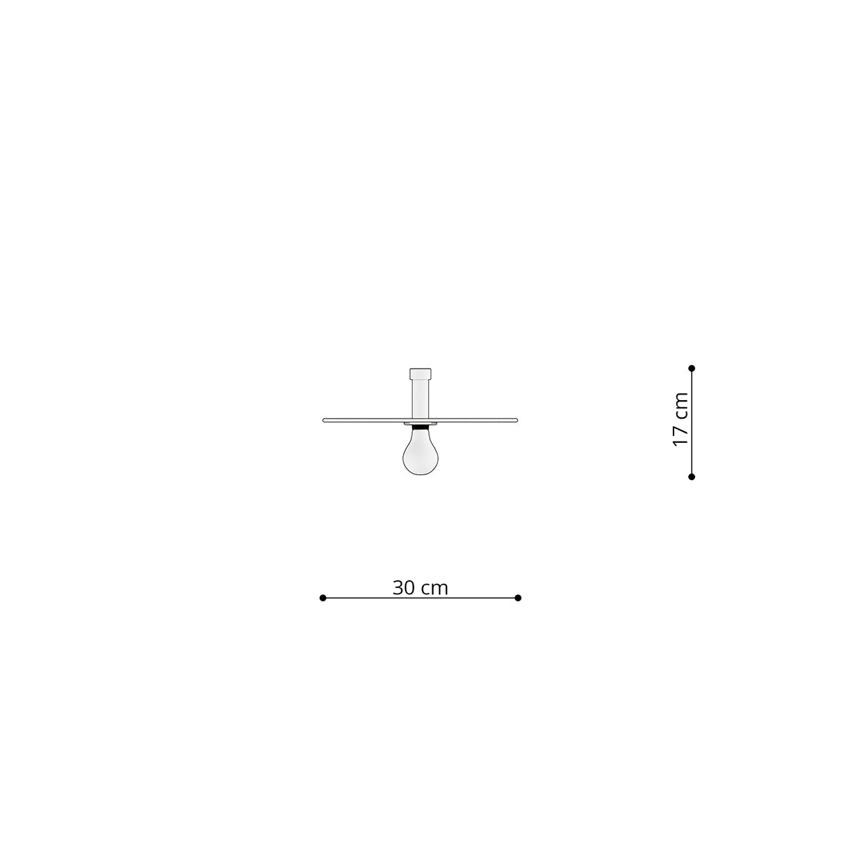 Applique Plafonnier Modulable Ronde 30 cm Noir