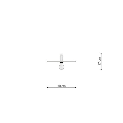 Applique Plafonnier Modulable Ronde 30 cm Noir