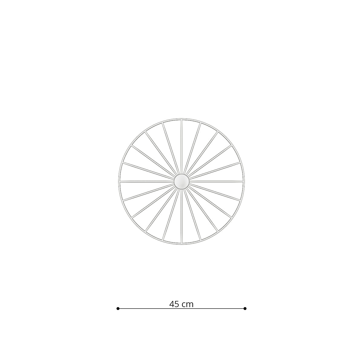 Applique Plafonnier Modulable Ronde 45 cm Noir