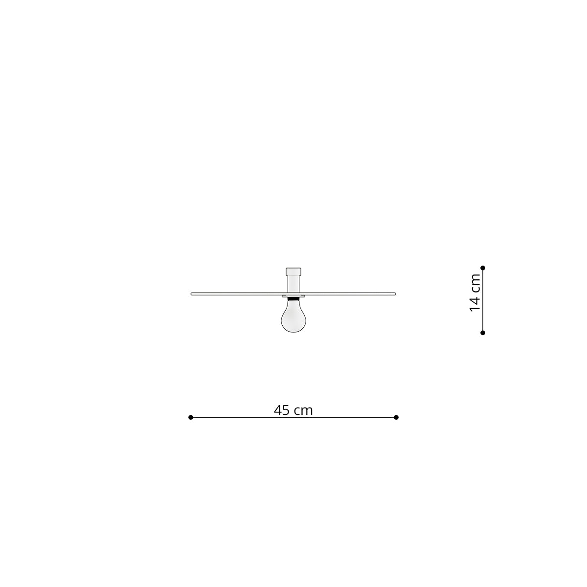 Applique Plafonnier Modulable Ronde 45 cm Noir