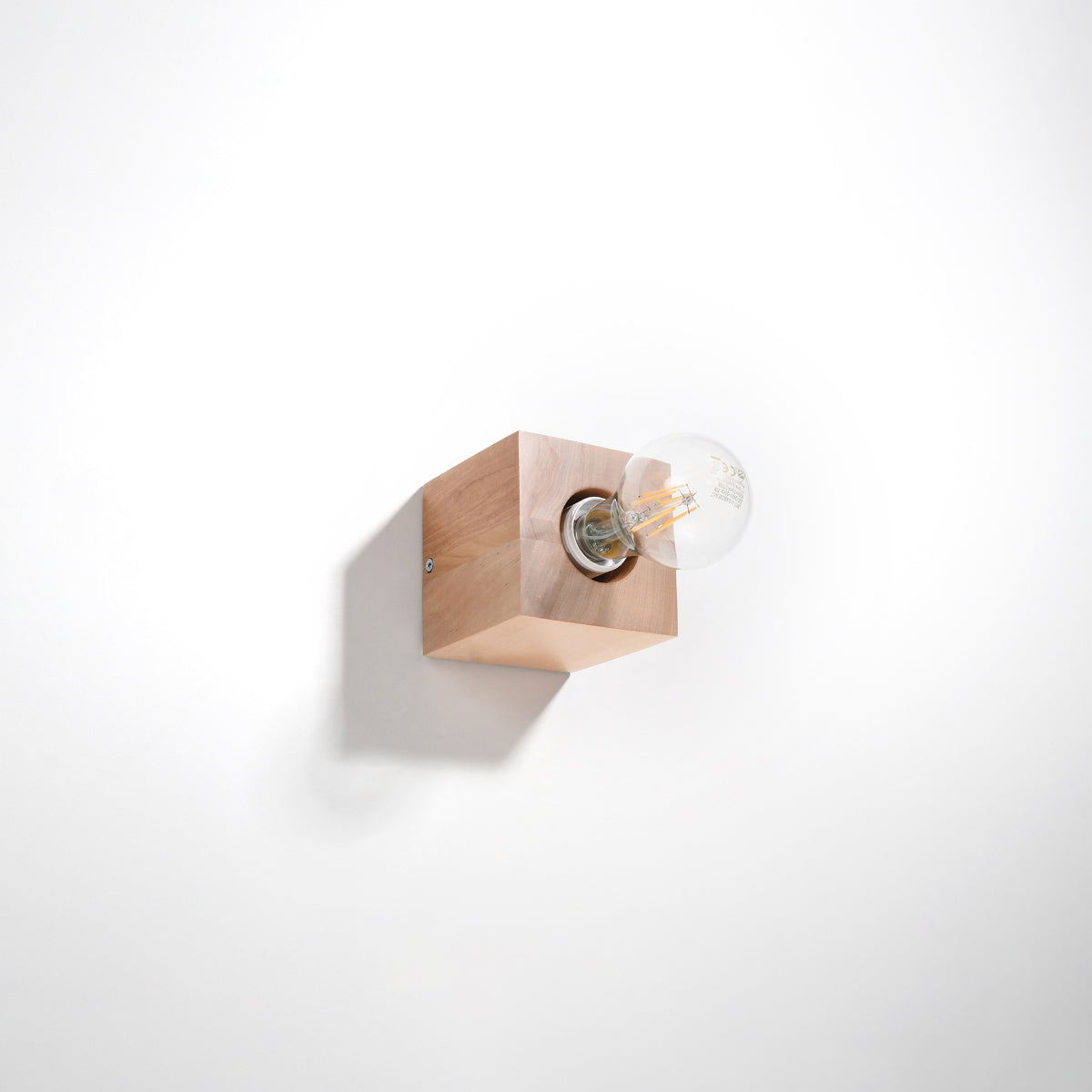 Applique Pure Cube Bois Naturel