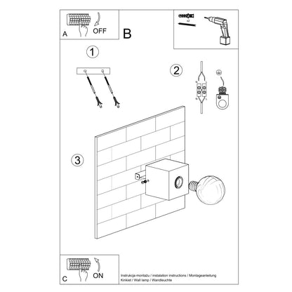 Applique Pure Cube Bois Naturel
